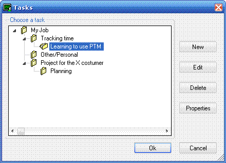 Editing tasks tree